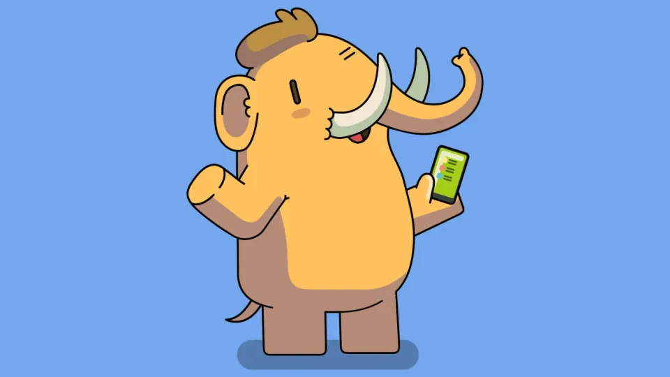 The Mastodon mascot, a mastodon.